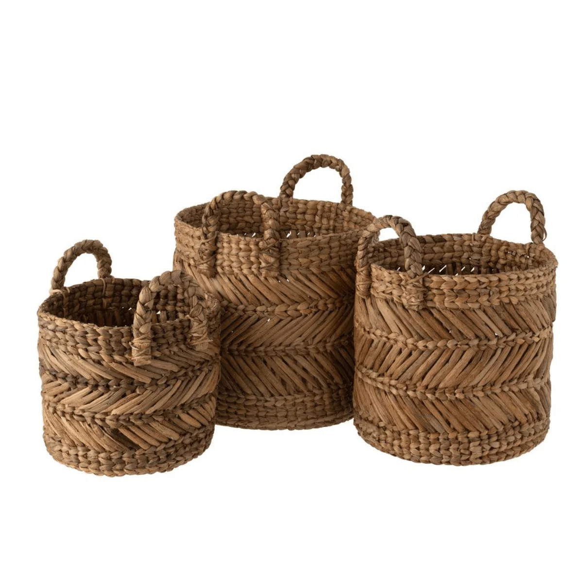 Manden – Gevlochten – Raffia – Natuurlijk – Set van 3