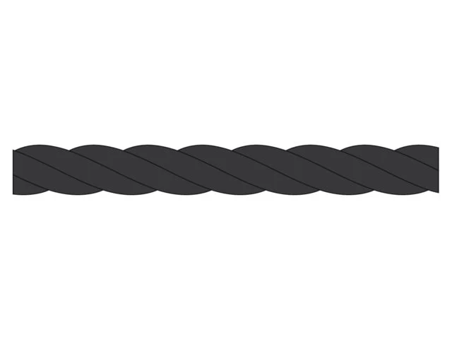 Tiptolest 3-strengs touw Zwart Tiptolest 3-strengs touw Zwart