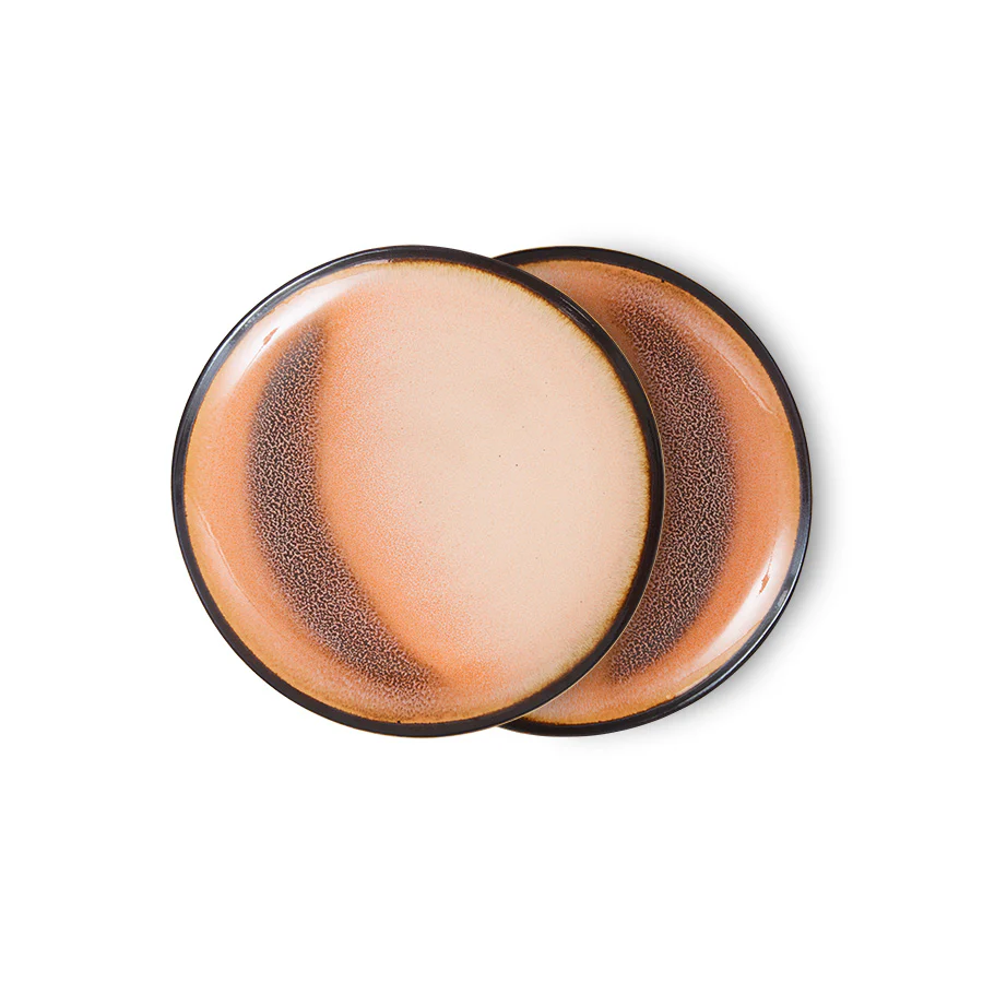 70s Ceramics: Dessert Borden, Horizon (set of 2)