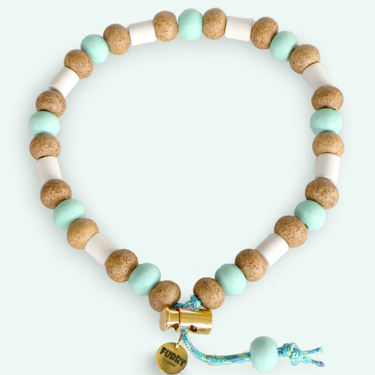 Natuurlijke Anti-tekenketting ‘sandy wave’ Furry Original