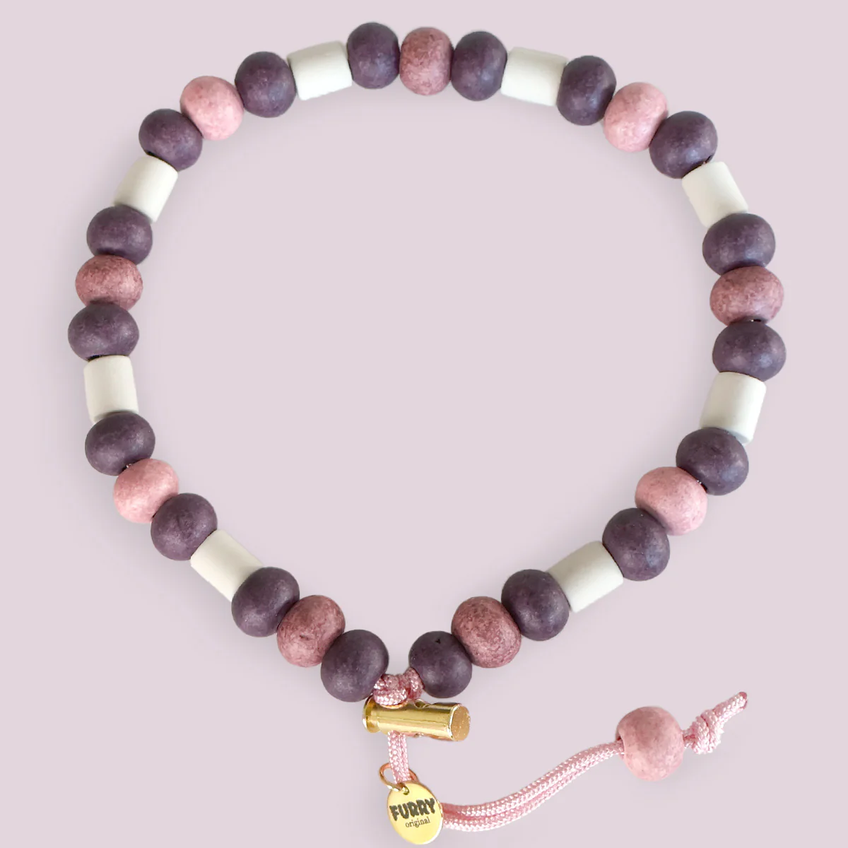 Natuurlijke Anti-tekenketting ‘velvet rose’ Furry Original
