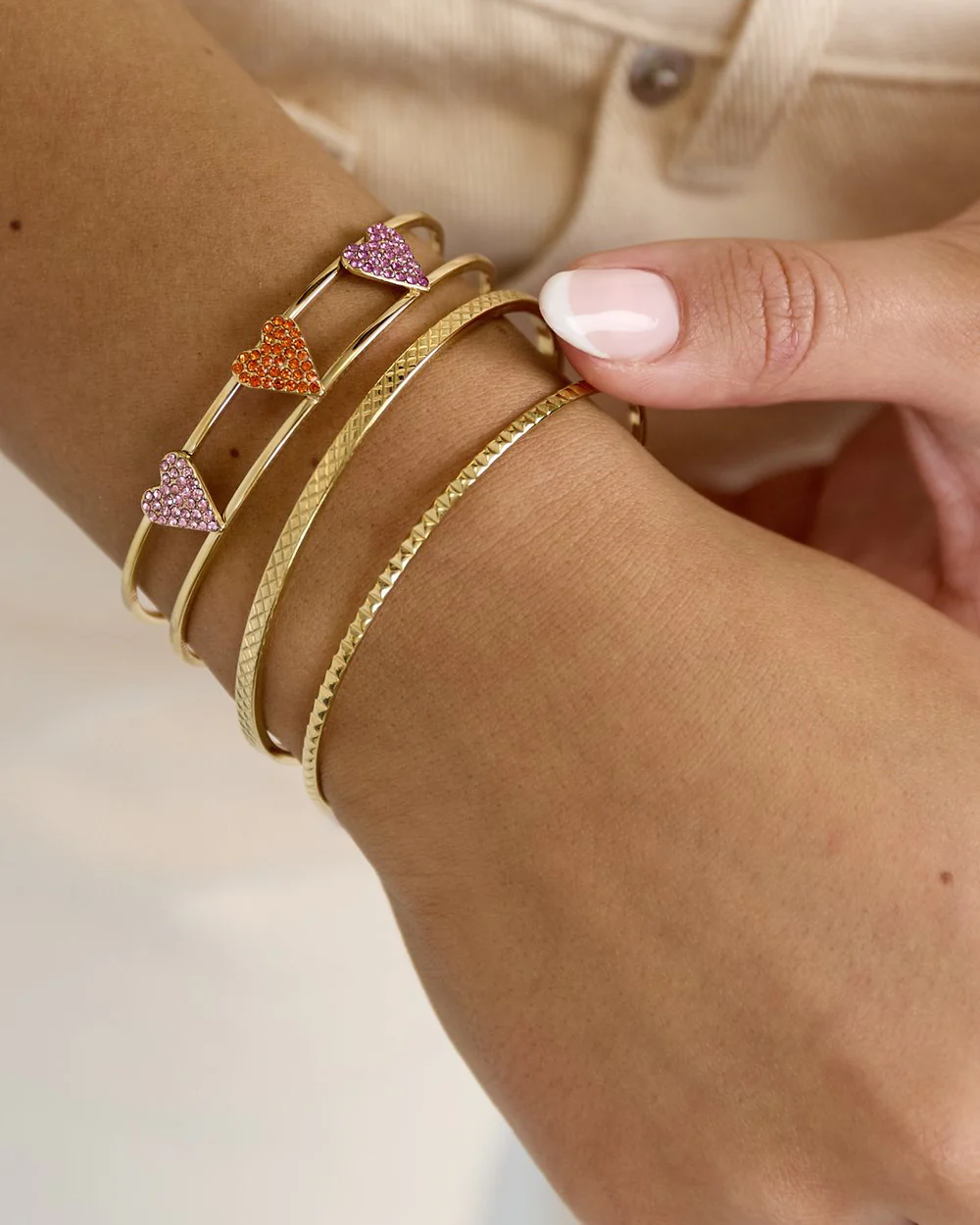 Armband met Strass Harten Armband met Strass Harten