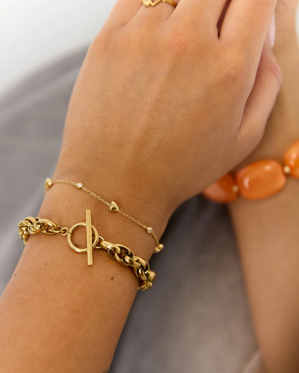 Armband met Gevulde Hartjes – Verschillende Kleuren Armband met Gevulde Hartjes – Verschillende Kleuren