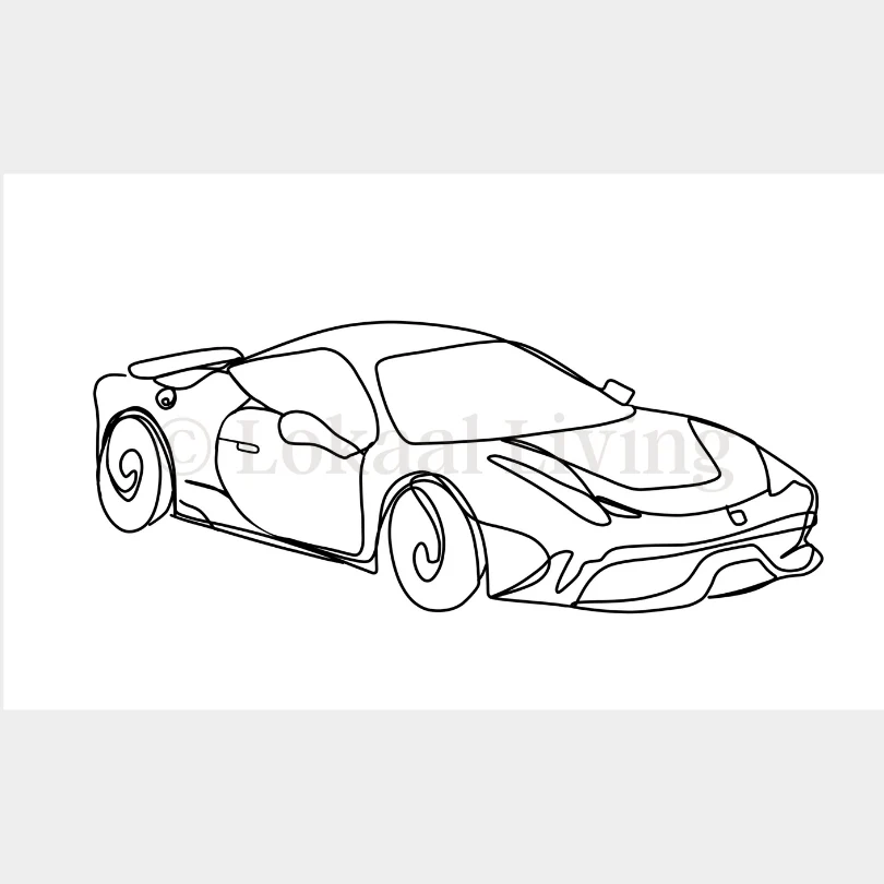 Poster Ferrari one-line Poster Ferrari one-line