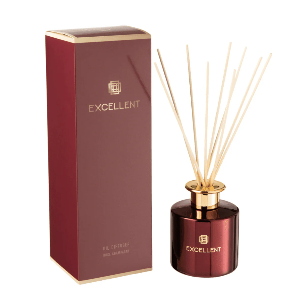 Geurolie + Stokjes – Excellent – Rose – Champagne – Wijnrood