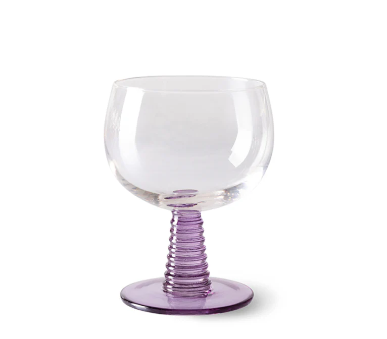 Wijnglas Swirl Laag (2 kleuren)