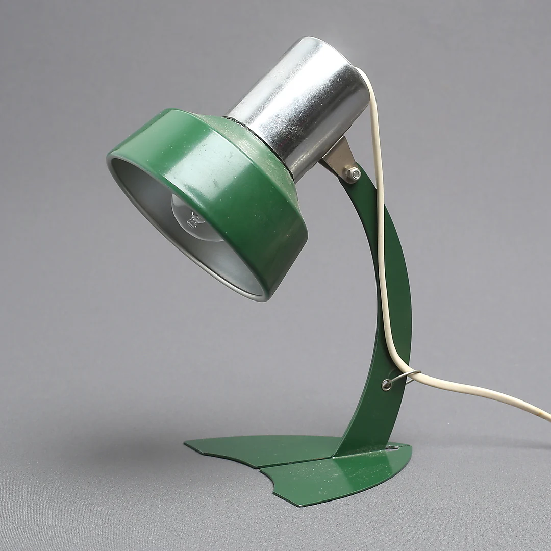 Vintage metalen bureaulamp, Denemarken 1960 (#211)