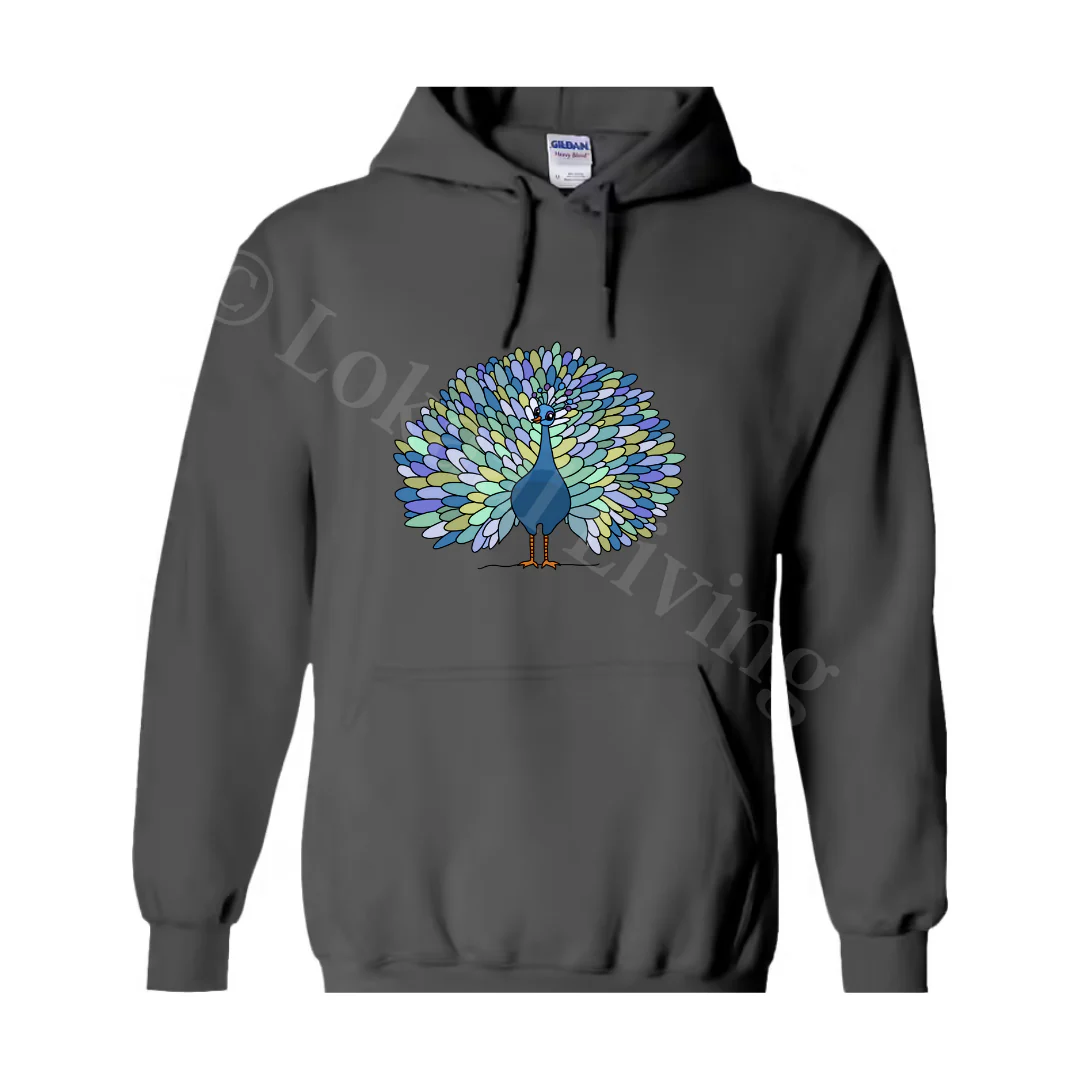 Hoodie – Houtskool – volwassenen – (ontwerp naar keuze)