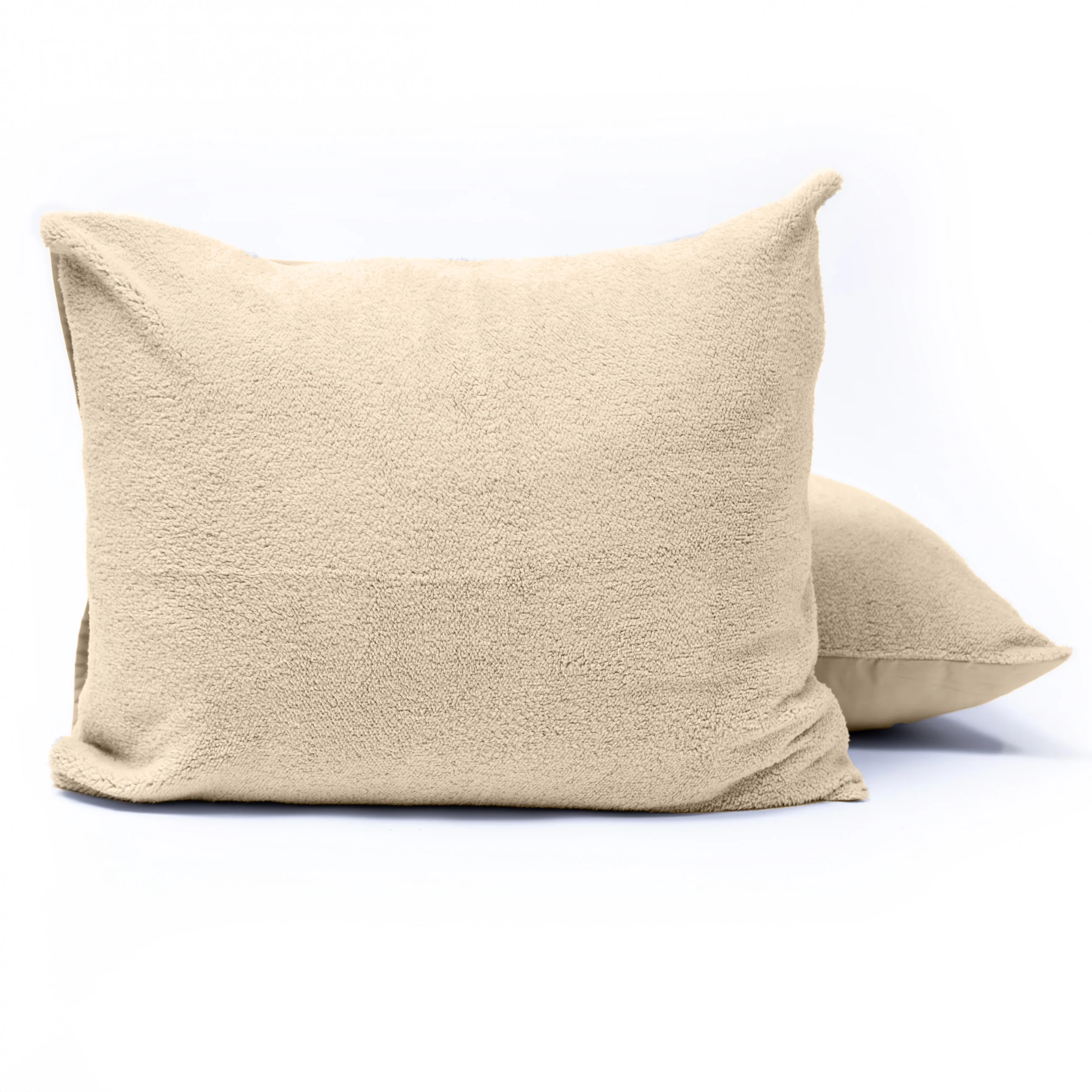 Kussensloop – 2 Stuks – Teddyfleece – Taupe – 60×70