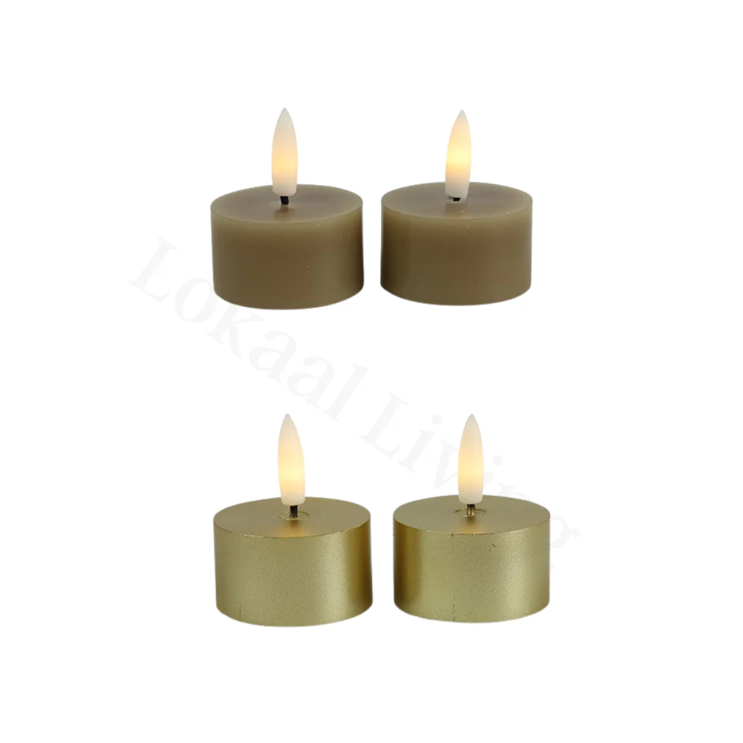 LED waxinelichtjes (was, set van 2)