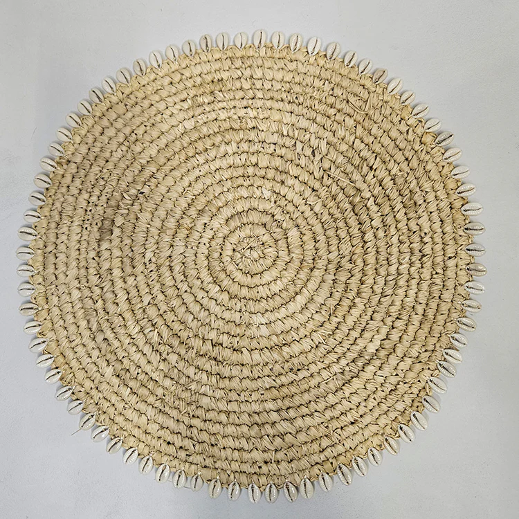 Placemat rotan schelpenrand Ø 35 cm Placemat rotan schelpenrand Ø 35 cm