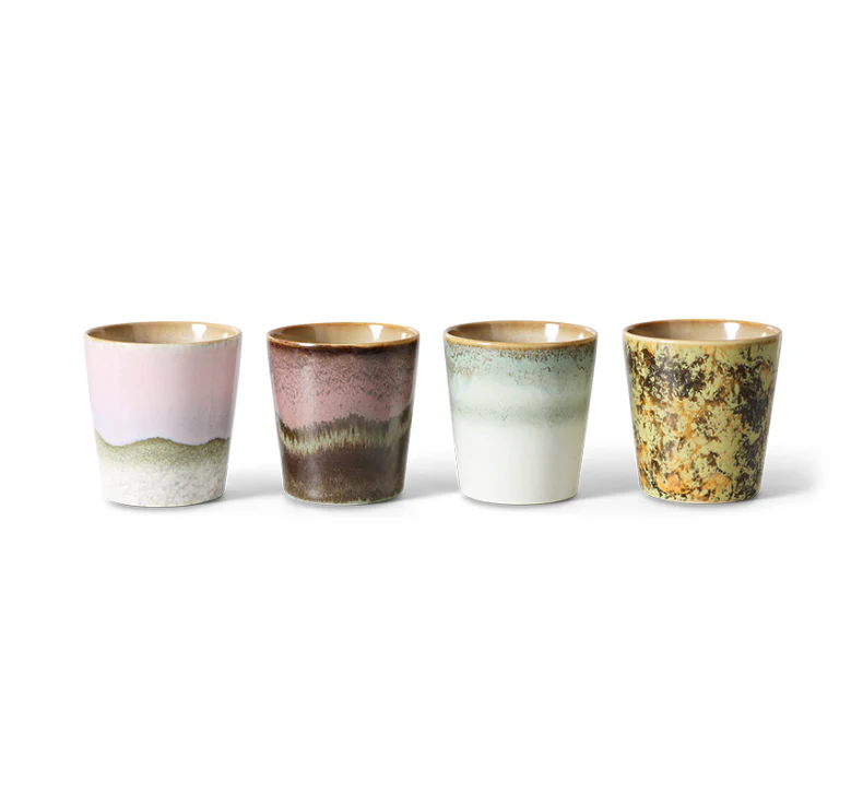 Set van 4 mokken pastel
