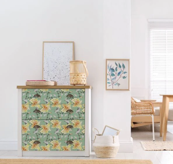 Pastel Florals – Mint Tissue Paper