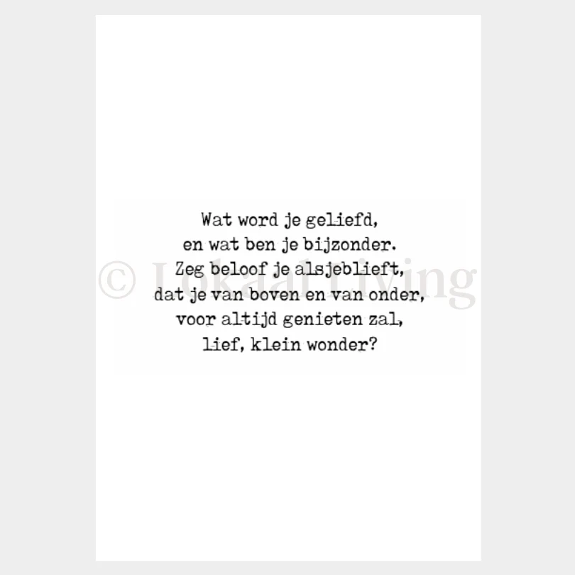 Poster Lief, klein wonder Poster Lief, klein wonder