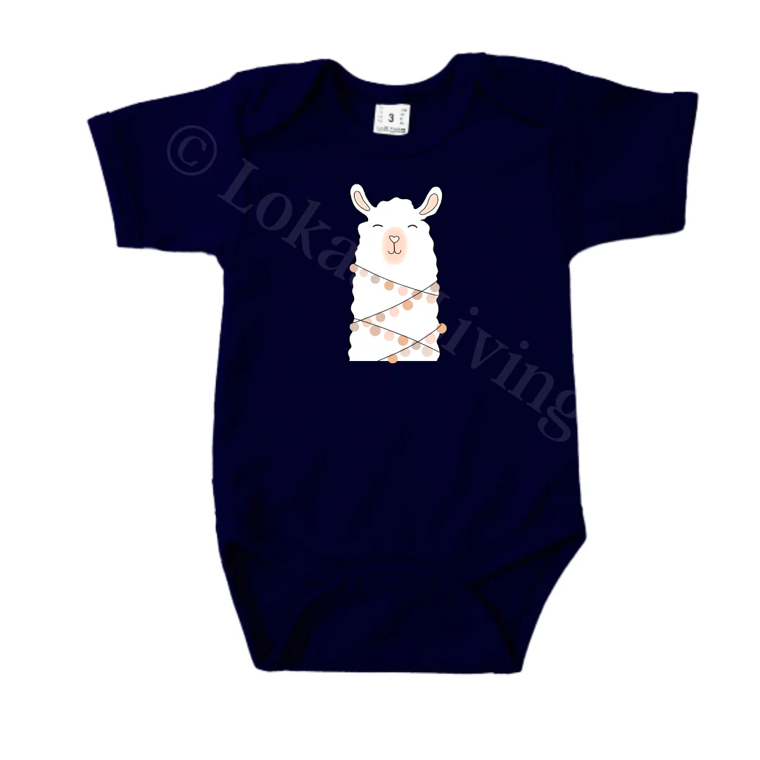 Romper – maat 56-92 – Navy – korte mouw – (ontwerp naar keuze)