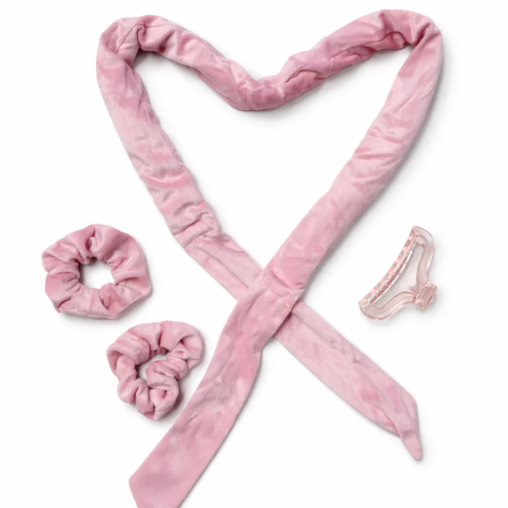 Roze heatless curls