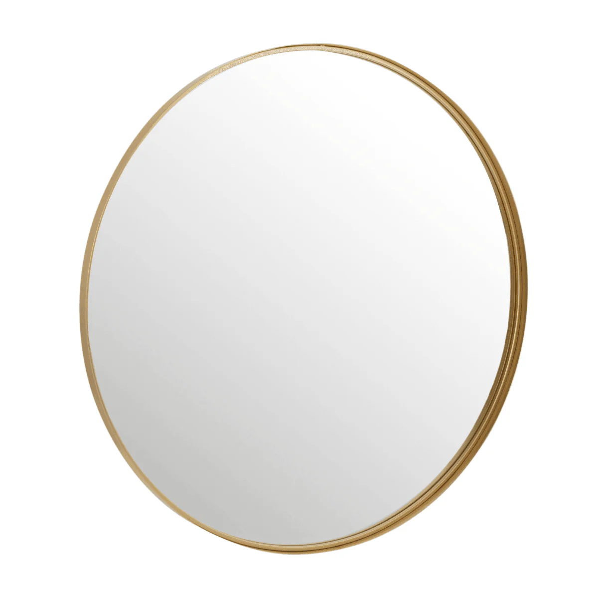 Spiegel – Hoge Rand – Metaal/ Glas – Goud – Ø110cm