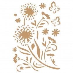 Sjabloon B10 – Bloemen & vlinders – 20cm x 30cm
