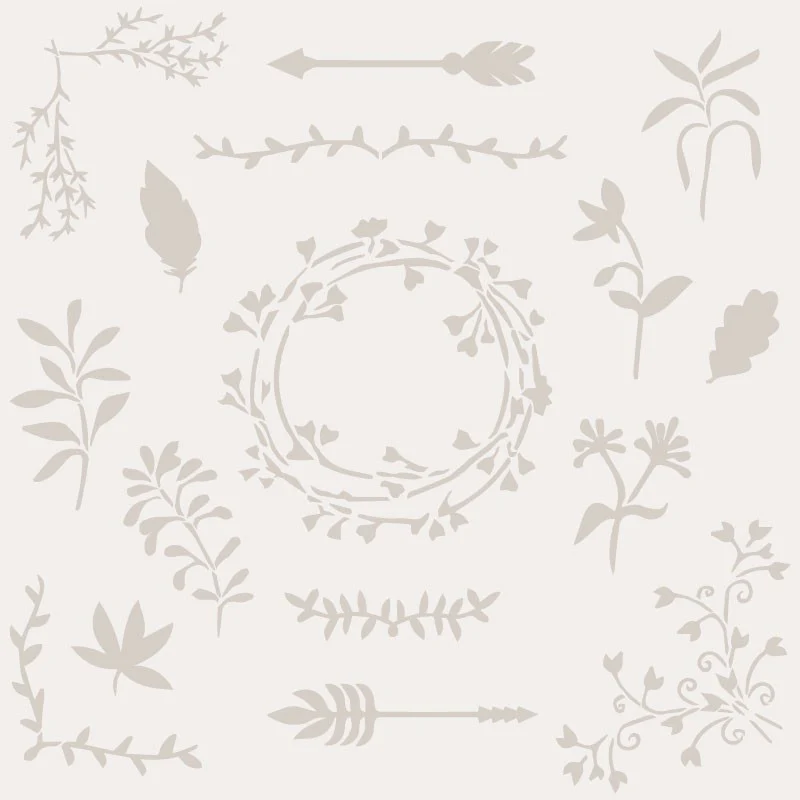 Sjabloon B04 – Floral elements