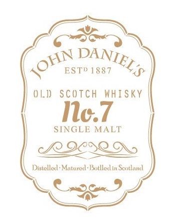 Sjabloon Vintage 06 – John Daniels Whiskey 30 cm x 45 cm