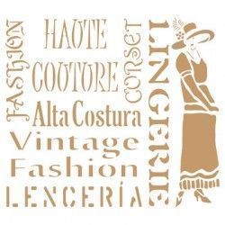 Sjabloon Vintage 25 – Fashion 30cmx30cm