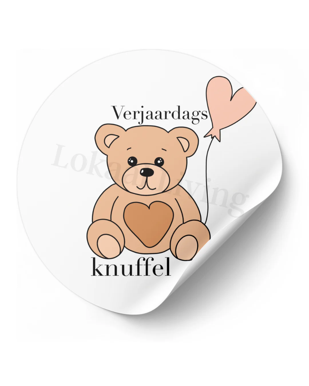 Stickerset Verjaardagsknuffel Stickerset Verjaardagsknuffel