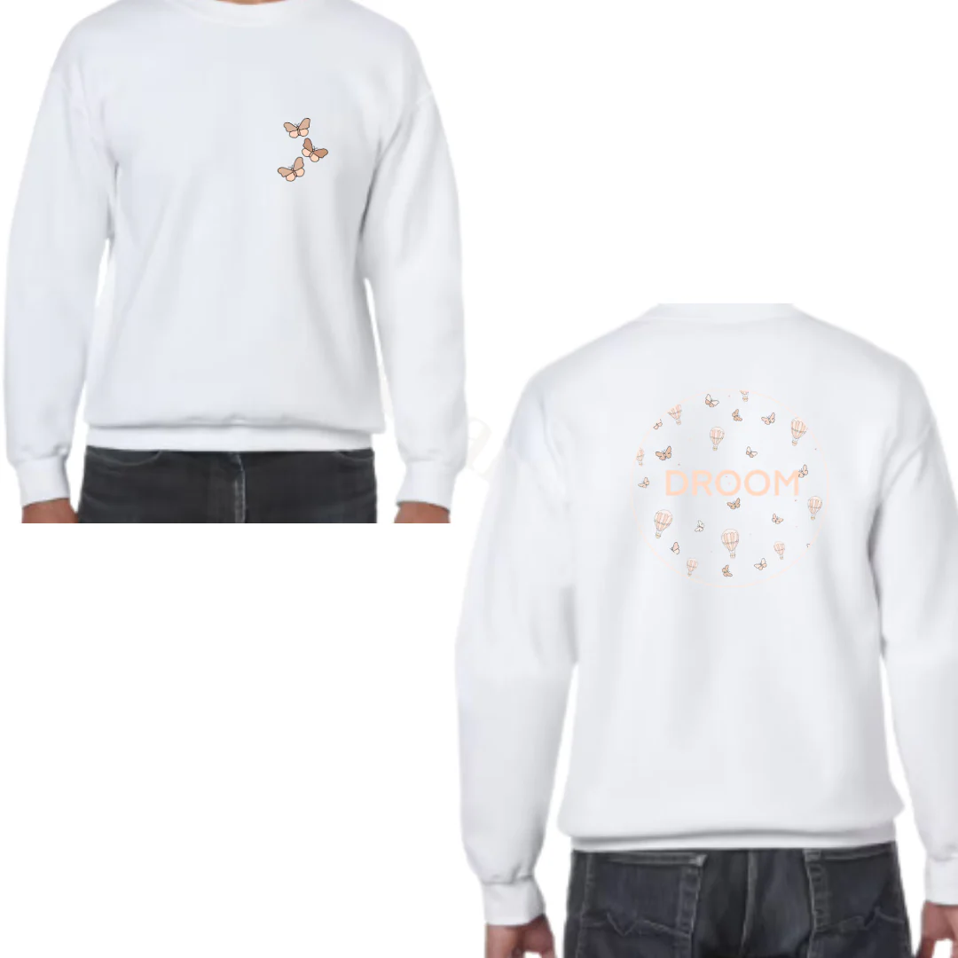 Sweater – Wit – volwassenen – (ontwerp naar keuze) Sweater – Wit – volwassenen – (ontwerp naar keuze)